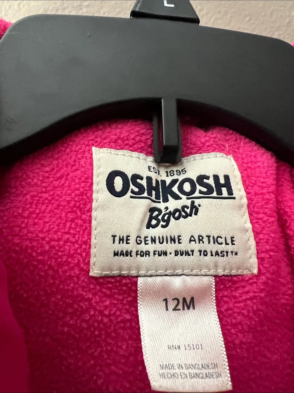 OshKosh B'gosh Pink & Purple Chevron Puffer Jacket with Hood